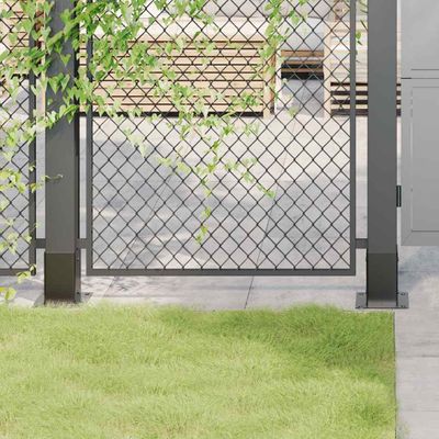 vidaXL podstavce stĺpikov štvorcové 4 ks Antracit 81x81 mm