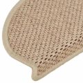 vidaXL Samolepiace nášľapy na schody vzhľad sisalu 15 ks 65x21x4 cm