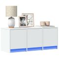 vidaXL TV stolík s LED biely 97x34x40 cm kompozitné drevo