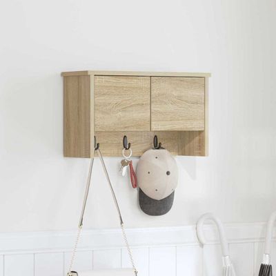 vidaXL Vešiak na stenu Sonoma dub 50 x 20 x 30 cm Kompozitné drevo