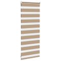vidaXL Zebrová roleta pieskovo hnedá 65x100 cm šírka látky 60,9 cm polyester