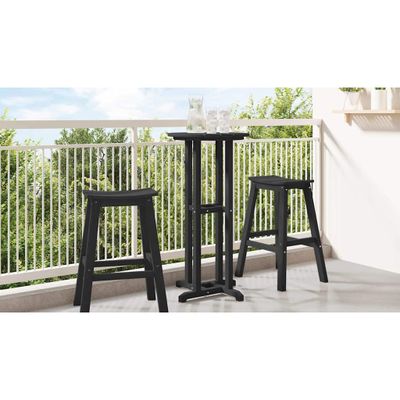 vidaXL Barový stôl Čierna 55 x 55 x 107 cm Polyetylén