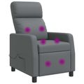vidaXL Masážne relaxačné kreslo Sivá Umelá koža