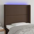 VidaXL Čelo postele hnedé 83x16x118/128 cm umelá koža