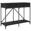 vidaXL Konzolový stôl Čierny dub 100 x 39 x 78,5 cm Kompozitné drevo