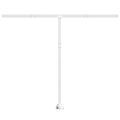 vidaXL Súprava markízových stĺpikov biela 300x245 cm železo