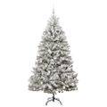 vidaXL Umelý Sklápací Vianočný Stromček 300 LED Zelená a biela 180 cm