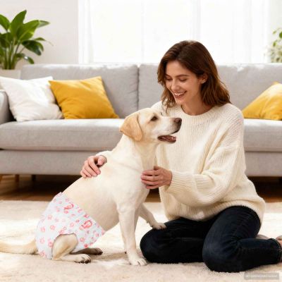 vidaXL Jednorazová dámska plienka pre psa 30 pcs Biely M