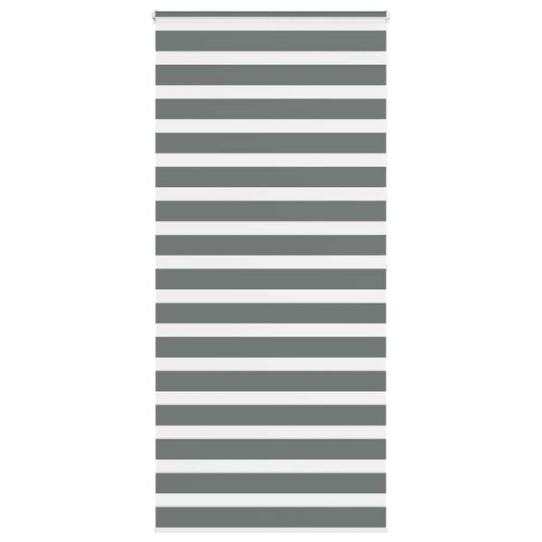 vidaXL Zebra roleta tmavošedá 95x200 cm šírka látky 90,9 cm polyester