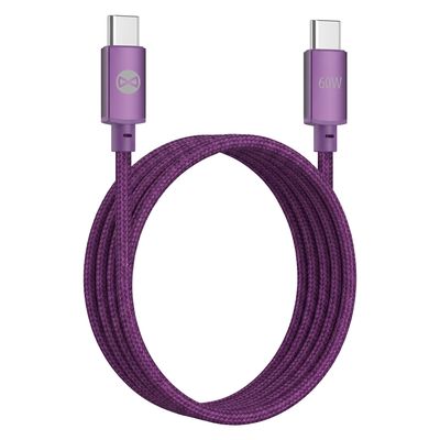 Kábel Forever Vibe USB-C - USB-C 1,0 m 60W tmavá čerešňa