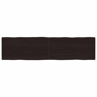 vidaXL Stolová doska tmavohnedá 200x50x(2-4)cm ošetrený masív hrany
