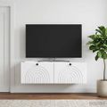 vidaXL Nástenná TV skrinka Biela 98 x 31 x 30 cm Kompozitné drevo