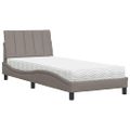 vidaXL Posteľ s matracom Hanko sivohnedá 90x190 cm látka