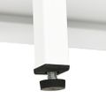 vidaXL Komoda biela 70x35x70 cm oceľ a sklo