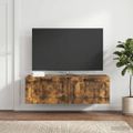 vidaXL Nástenná TV skrinka Dymový dub 98 x 31 x 30 cm Kompozitné drevo
