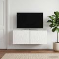 vidaXL Nástenná TV skrinka 98 x 41 x 30 cm Biela s vysokým leskom