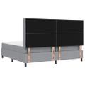 vidaXL LED box s pružinami Svetlosivá 200 x 200 cm látka