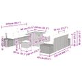vidaXL Súprava záhradných pohoviek 9 ks 8-Počet miest Béžová