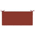 vidaXL Vankúš na lavičku SOEST 100% polyester Červená 120 x 50 x 8 cm