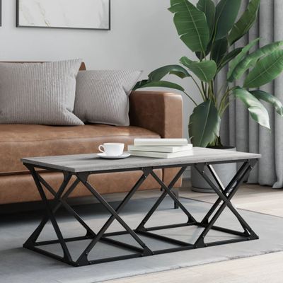 vidaXL Konferenčný stolík sivý sonoma 100x49x40 cm kompozitné drevo