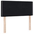 vidaXL Posteľný rám boxspring s matracom a LED čierny 90x220 cm zamat