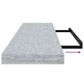 vidaXL Plávajúce nástenné police 4 ks betónovosivé 90x23,5x3,8 cm MDF