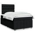 vidaXL Boxspring posteľ s matracom čierna 120x190 cm látka
