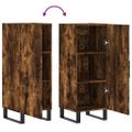 vidaXL Komoda dymový dub 34,5x34x90 cm spracované drevo