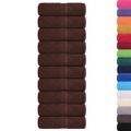 vidaXL Utierky na umývanie FROGN 10 ks hnedé 30x30 cm 360 g/m²
