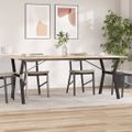vidaXL Jedálenský stolík v tvare Y 200x100x75 cm borovica a oceľ