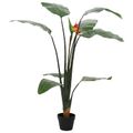 vidaXL Umelá rastlina Strelitzia Zelená 70 x 18 x 155 cm Textília a PE