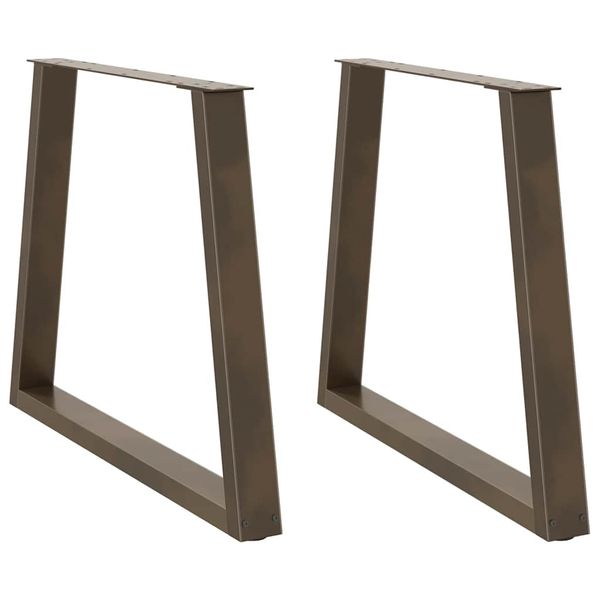 vidaXL Nohy k jedálenskému stolu v tvare V, 2 ks, prírodná oceľ, 70 x (72 – 73,3) cm, oceľ