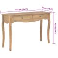 vidaXL Konzolový stolík s 2 zásuvkami 110x35x76 cm, kompozitné drevo