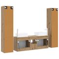 vidaXL Sada kúpeľňového nábytku 5 ks Dub artisan 33 x 34,5 x 160 cm