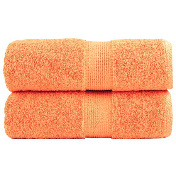 vidaXL Prémiové uteráky pre hostí SOLUND 2 ks oranžové 30x50 cm 600 g/m²