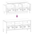 vidaXL TV skrinka antracit 101,5x39x43,5 cm oceľ valcovaná za studena