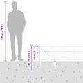 vidaXL Hexagonálny plot s stĺpom 25 x 0,4 m PVC potiahnutá oceľ Sivá