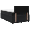 vidaXL Posteľ boxspring s matracom Čierna 120 x 190 cm Zamat