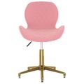 335045 vidaXL Swivel Dining Chair Pink Velvet