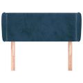 vidaXL Čelo postele so záhybmi tmavomodrá 103x23x78/88 cm zamat