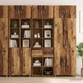 vidaXL Úložný kabinet so policami Staré drevo 70 x 42,5 x 225 cm
