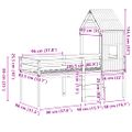 vidaXL Vysoká posteľ so strechou voskovo hnedá 80x200cm borovic. masív