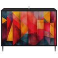 vidaXL Servírovacia skriňa HEESCH Čierny dub 102 x 33 x 76 cm