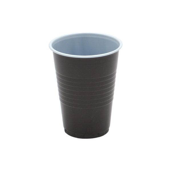 Plastový pohár na kávu 150ml hnedo/biely (100ks)