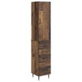 vidaXL Sada skríň 2 ks 33 x 34,5 x 90 cm Kompozitné drevo Staré drevo