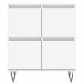 vidaXL Komoda biela 60x35x70 cm spracované drevo