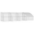 vidaXL Klietka pre sliepky 4 ks Strieborná 800 x 200 x 200 cm