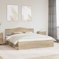 vidaXL Rám postele Sonoma 200 x 200 cm Masívne borovicové drevo
