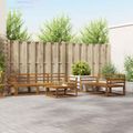 vidaXL Záhradná súprava gaučov 6 ks Prírodná Pevné akáciové drevo