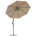 vidaXL Náhradná látka pre záhradný slnečník, béžová 350 cm